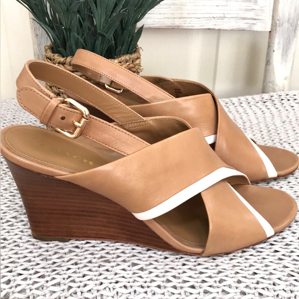 Coach Randy Leather Wedge Sandal - Picture 3 of 16